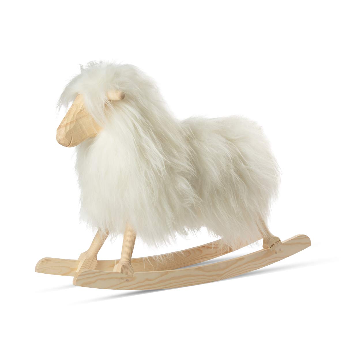The Rocking Sheep │ Povl Kjer Design │ Made in Denmark │ Natural White Long Wool │ Large